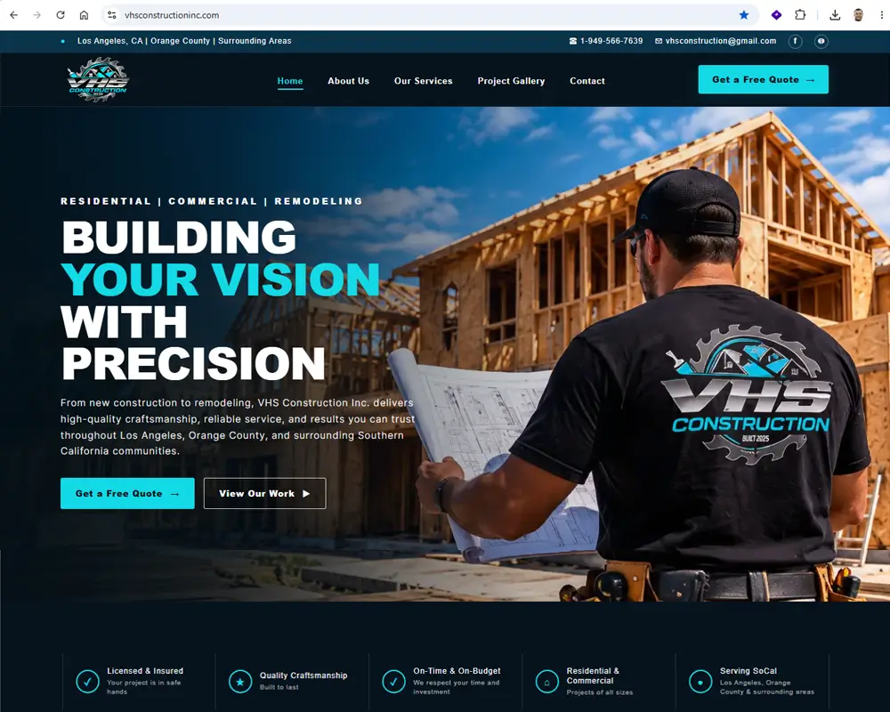 Professional Website Design for security camera company screenshot